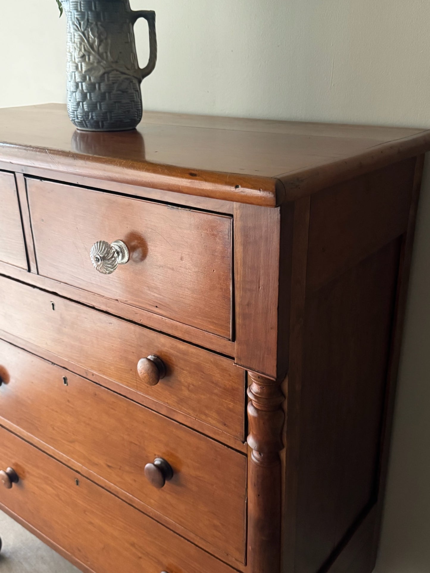 Sheraton cherry tallboy dresser