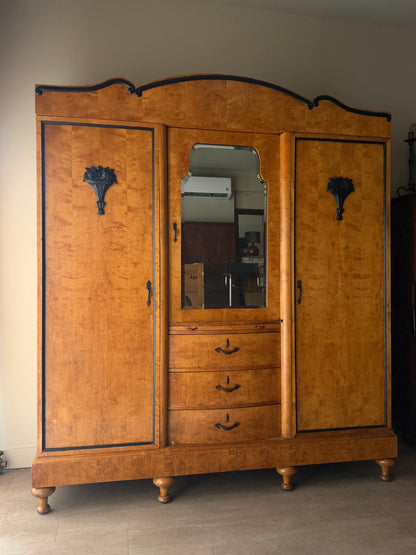 Deco birch armoire