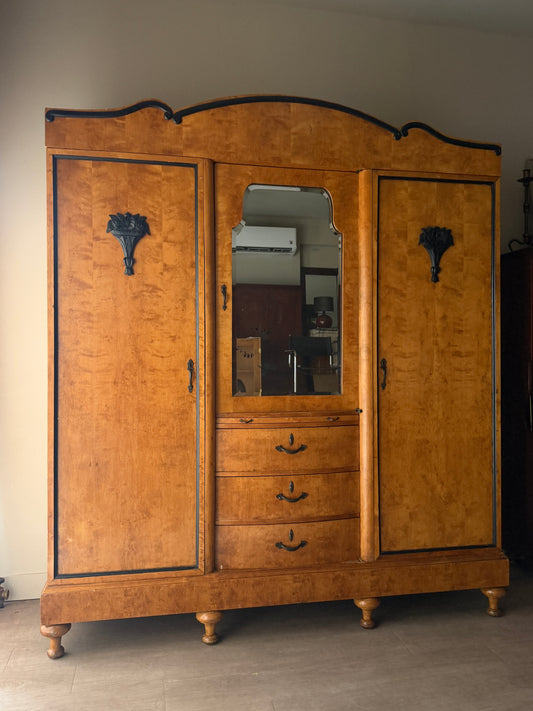Deco birch armoire