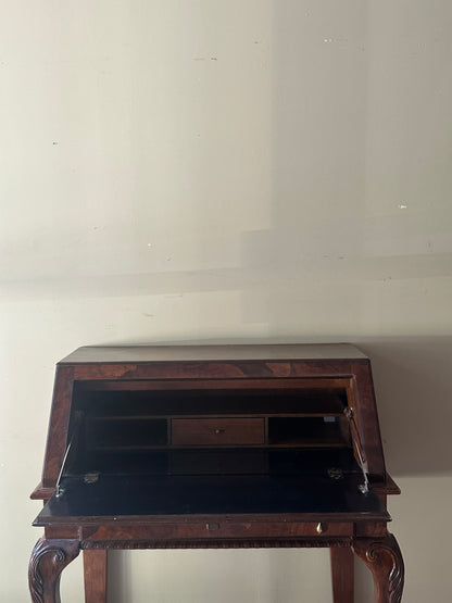 Walnut inlay secretary desk