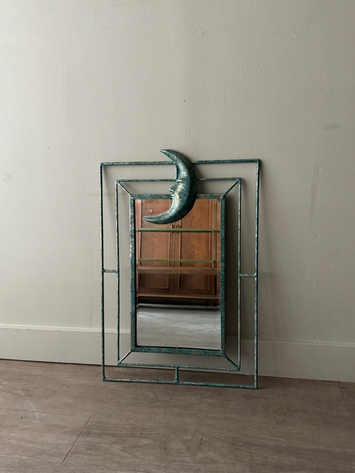 Crescent moon mirror