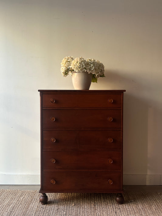 Maple ball feet tallboy