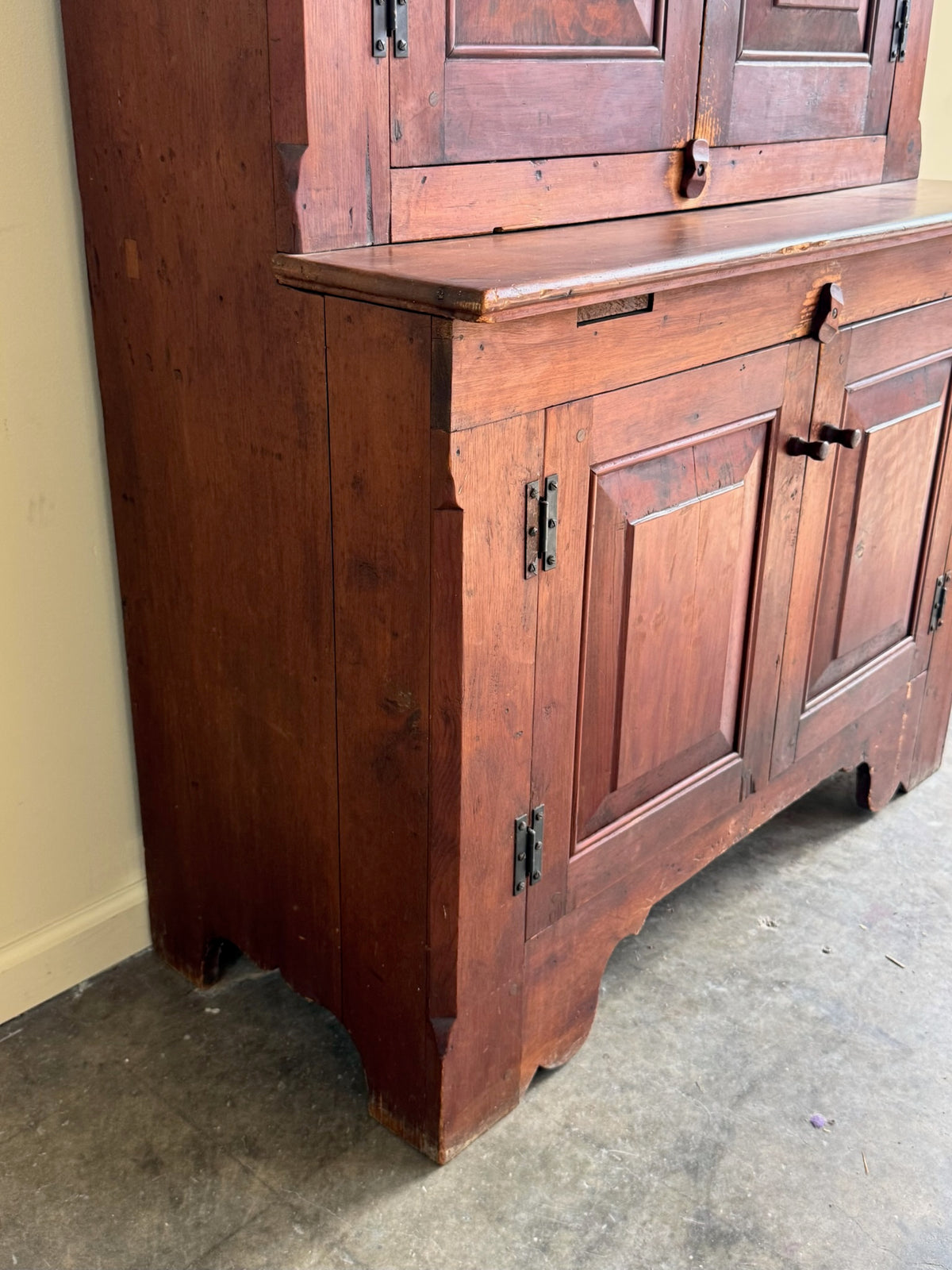 Pine stepback cupboard