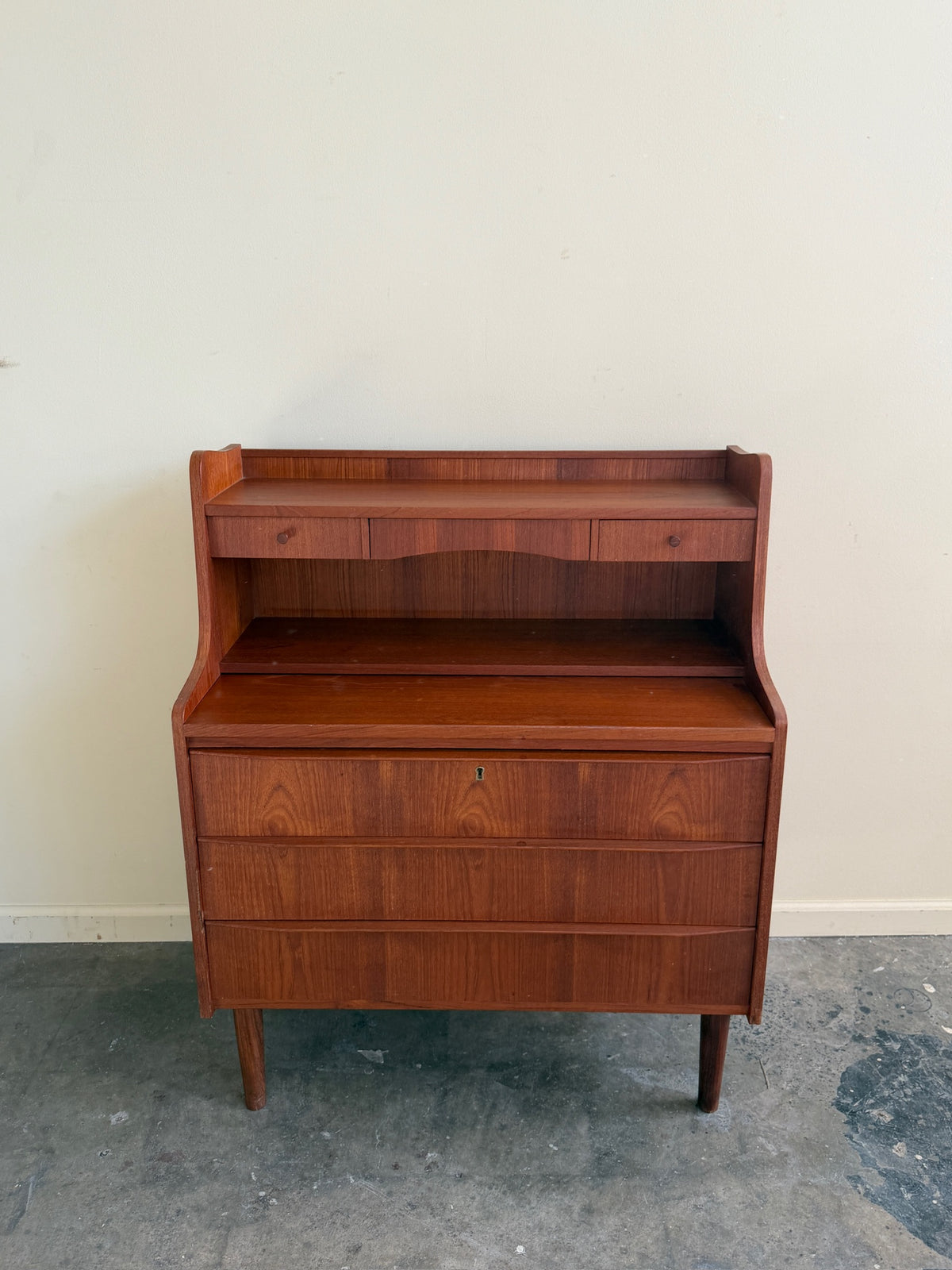 Danish teak secretary desk