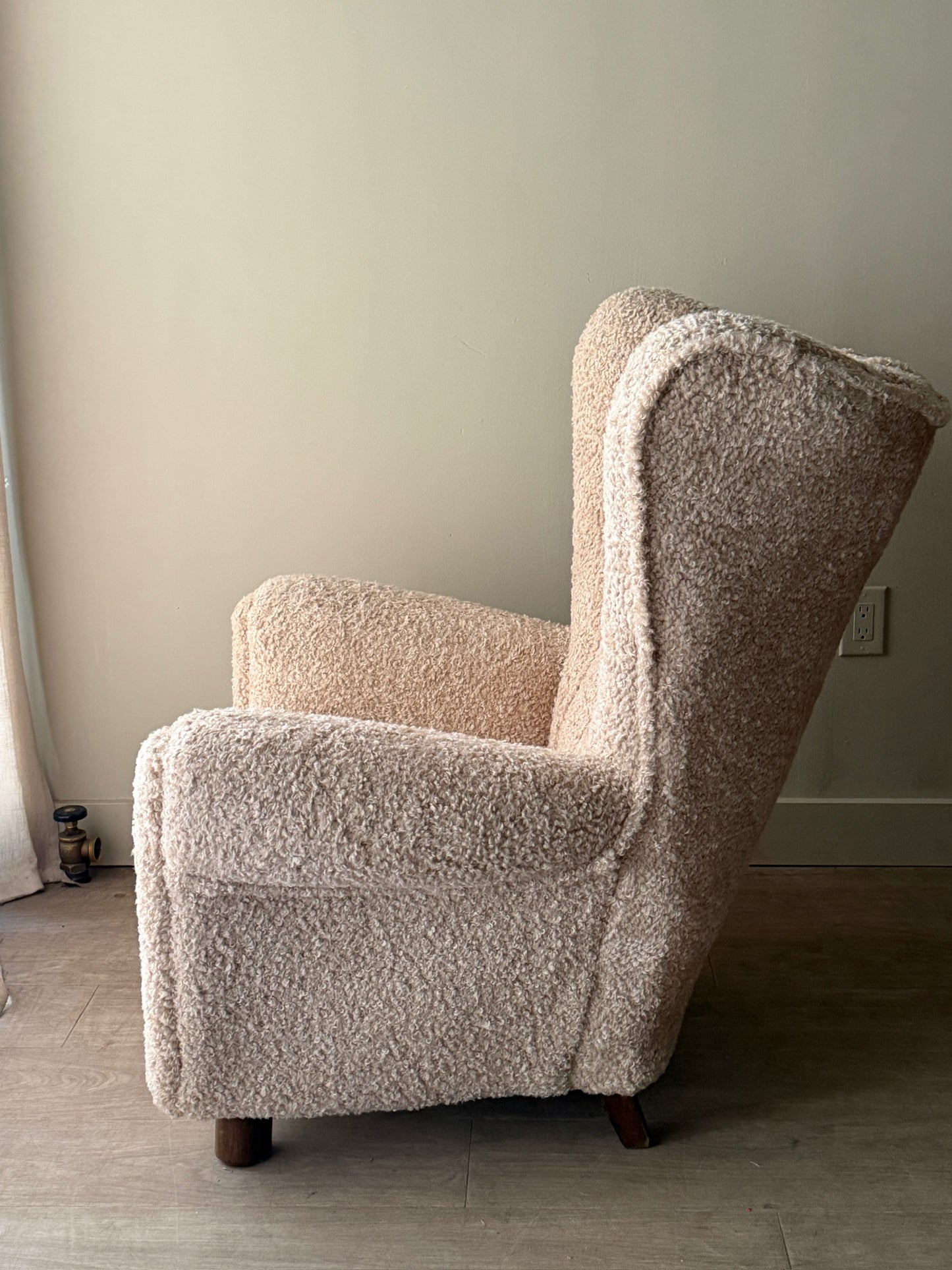 Danish boucle lounge chair
