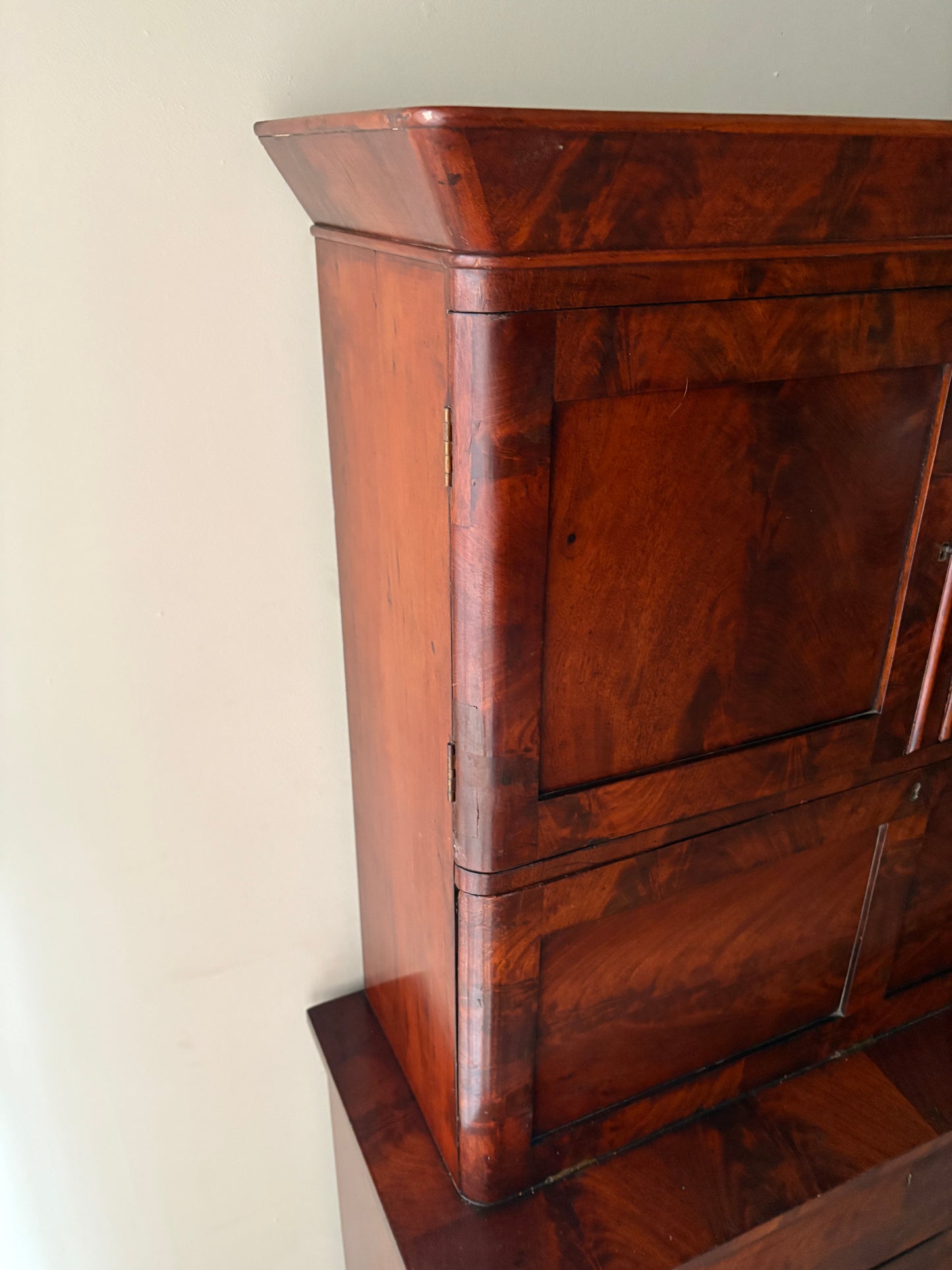 Empire mahogany secretary hutch