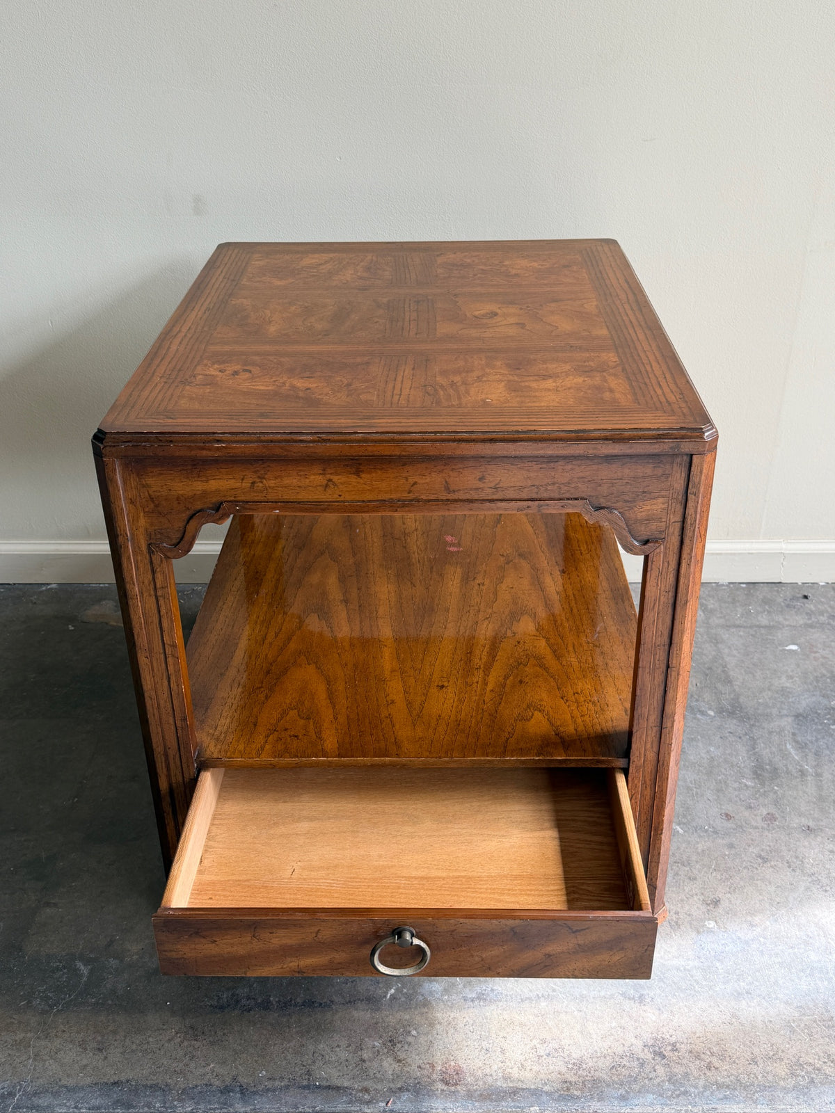 Drexel walnut side table