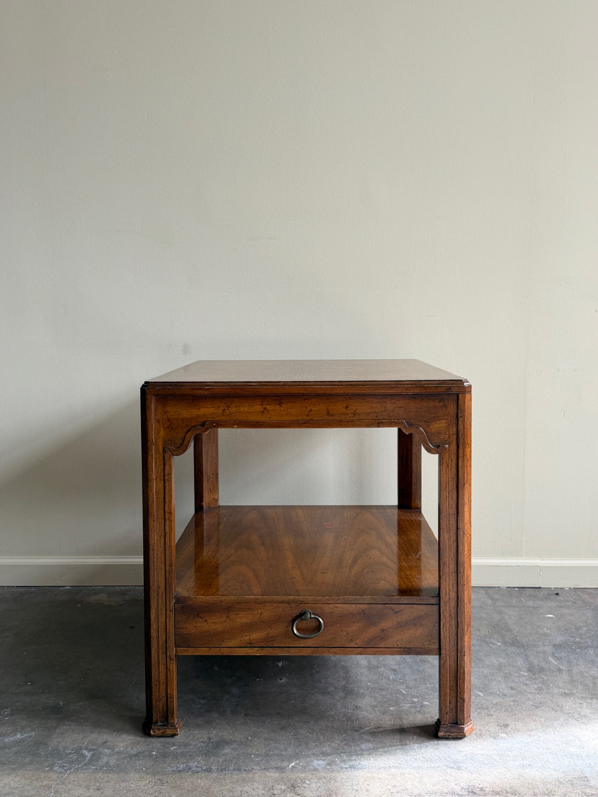 Drexel walnut side table
