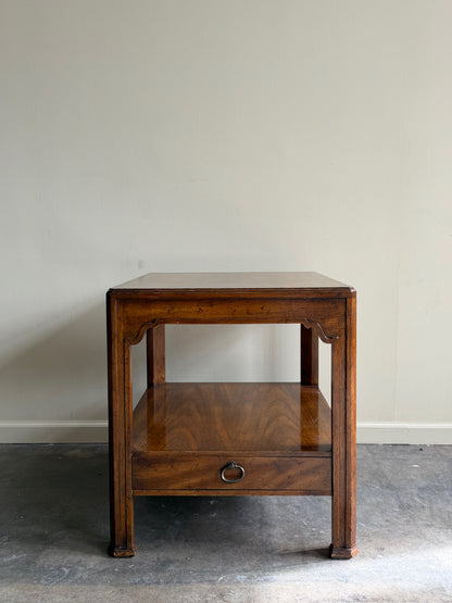 Drexel walnut side table