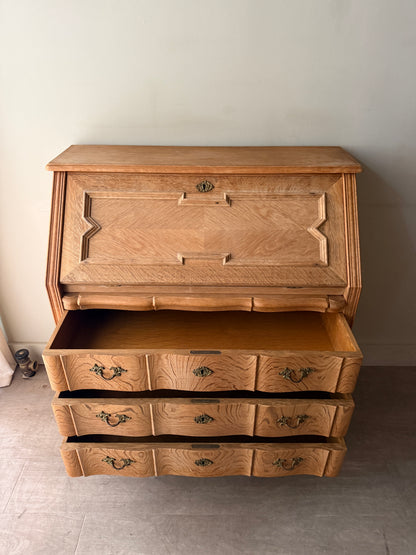 Danish oak secretary dresser
