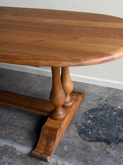 Oval oak dining table