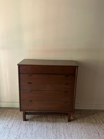 Walnut with laminate top dresser