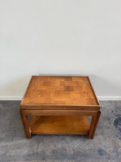 Lane walnut side table