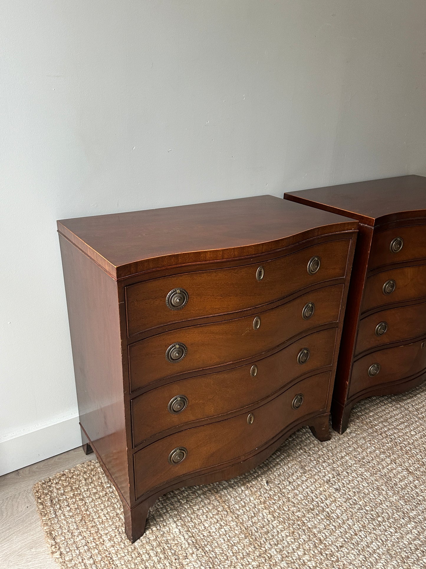 Mahogany small dressers. Sold individually.