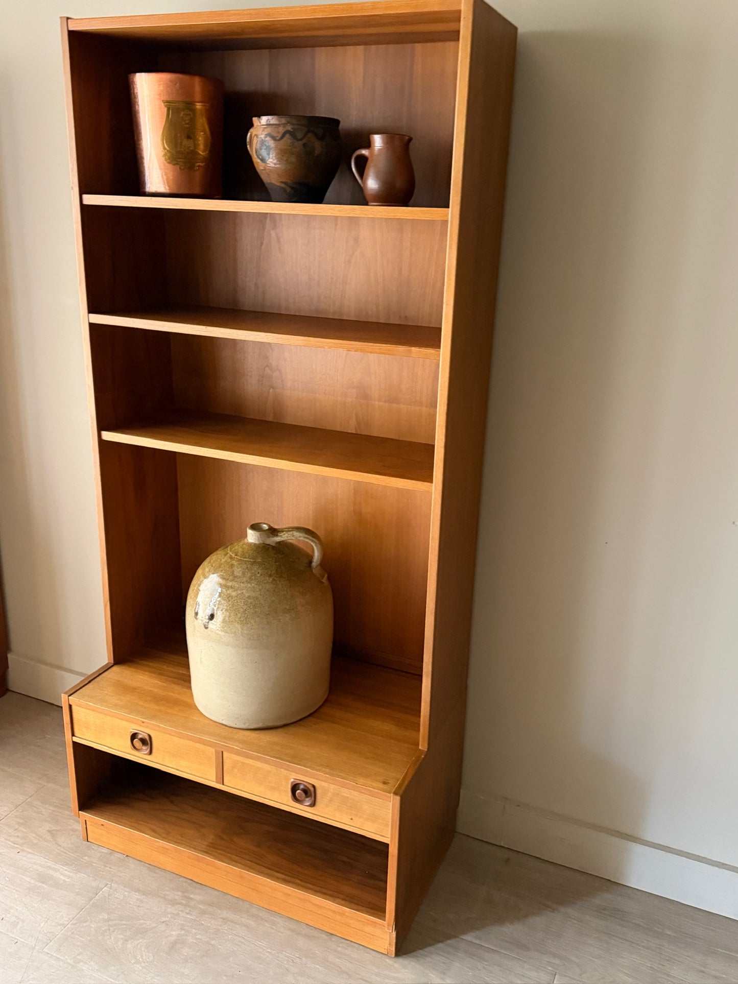 Swedish teak two piece hutch