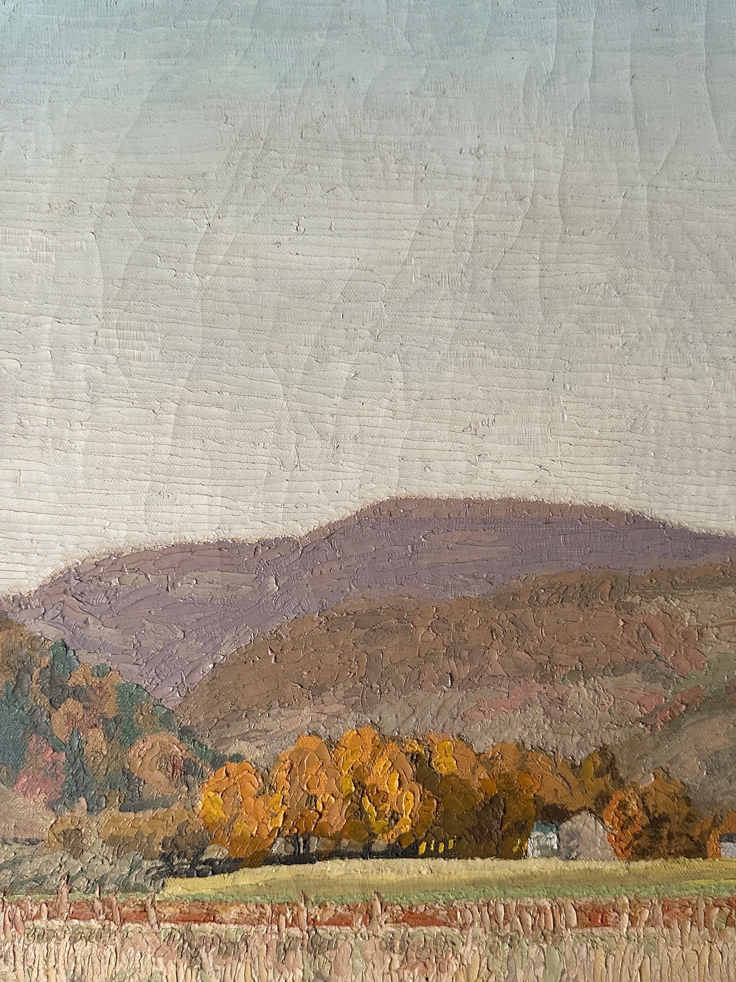 Landscape painting, signed Hopkins 1945