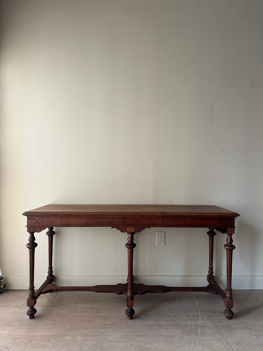 Oak console table