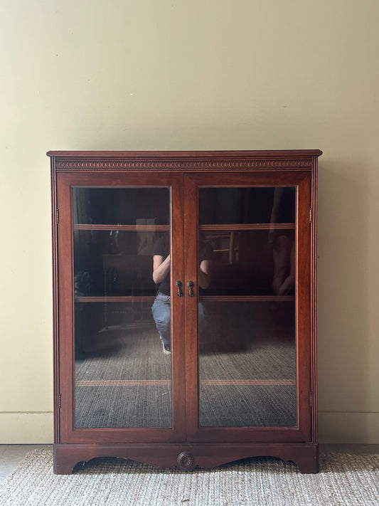 Mahogany and glass display case