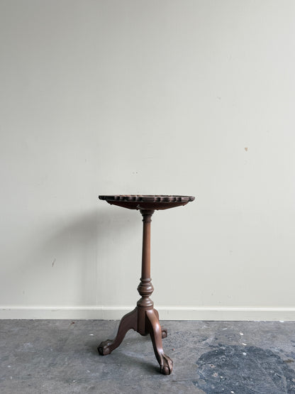 Mahogany tilt top plant stand