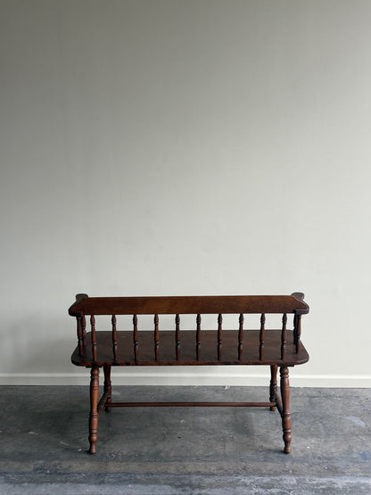 Walnut deacon’s bench
