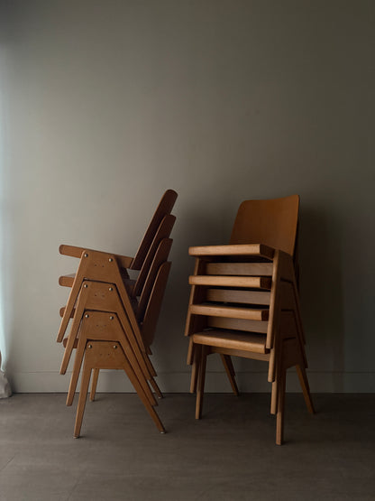 Casala plywood bistro chairs. Sold in pairs.