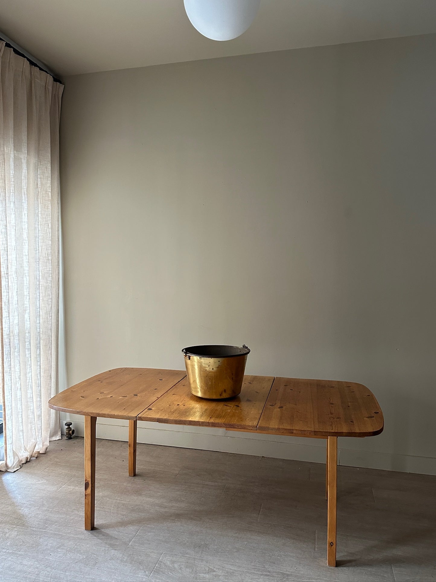 Swedish pine drop leaf dining table