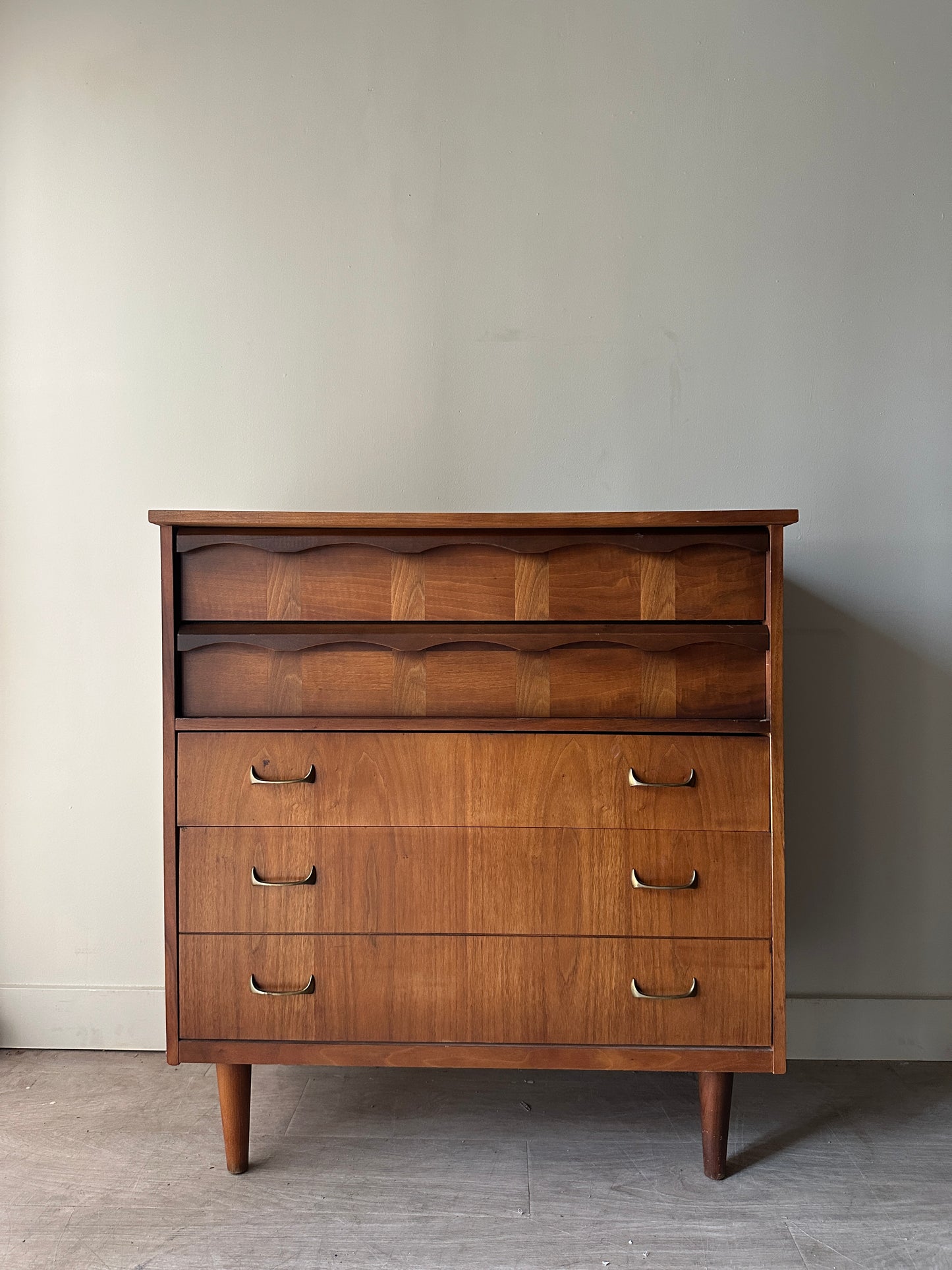 Walnut inlay tallboy