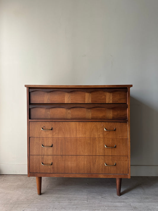Walnut inlay tallboy