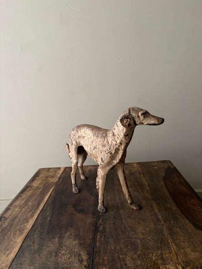Painted cast iron borzoi doorstop