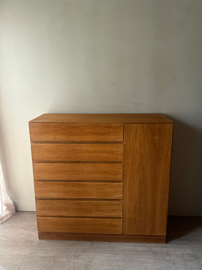 Danish light teak side by side