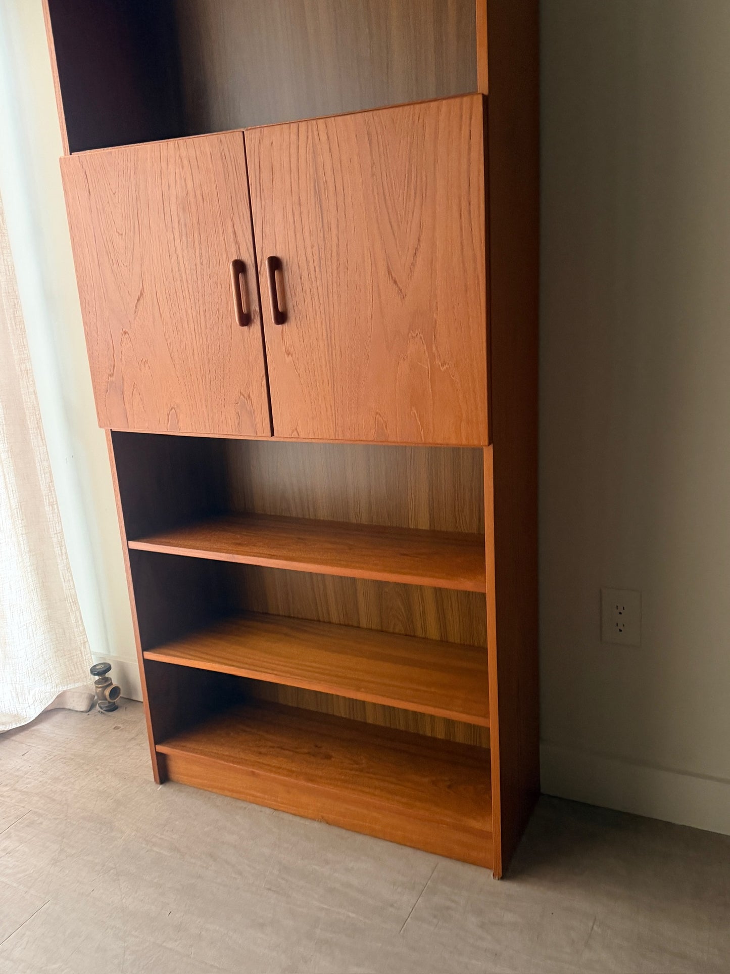 Danish teak bookcase cabinet