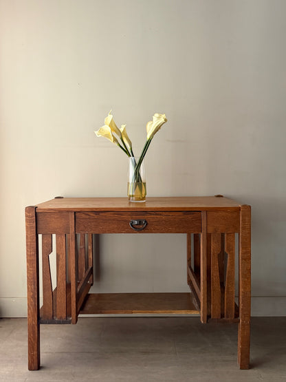 Mission oak library table desk