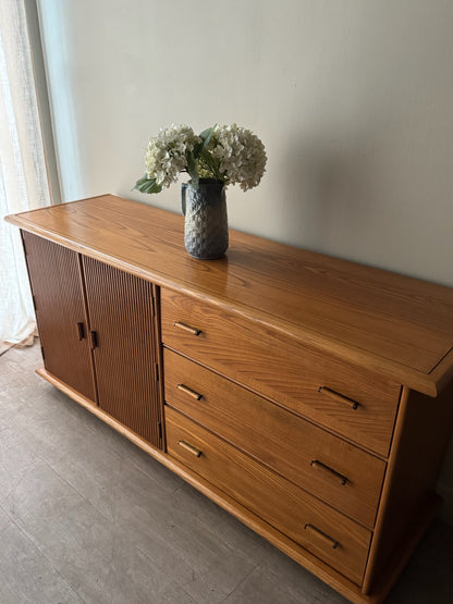 Oak 6 drawer dresser