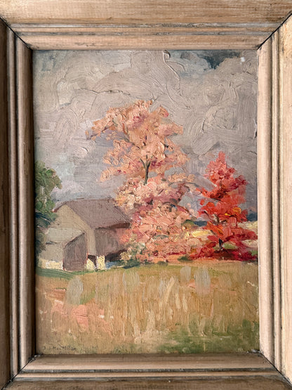 Dorothy MacMillon fall landscape. Signed.