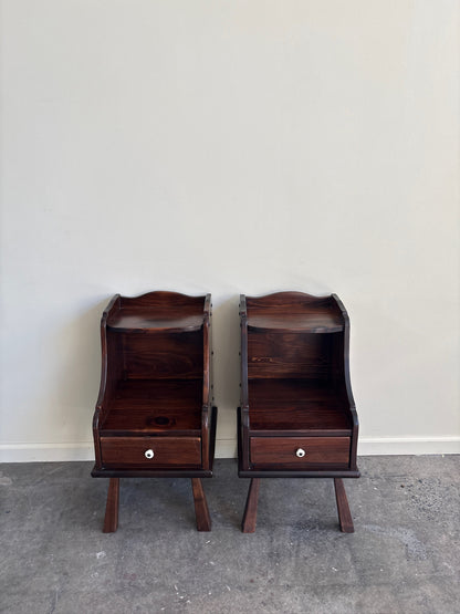 Pine nightstands. Sold as a pair.