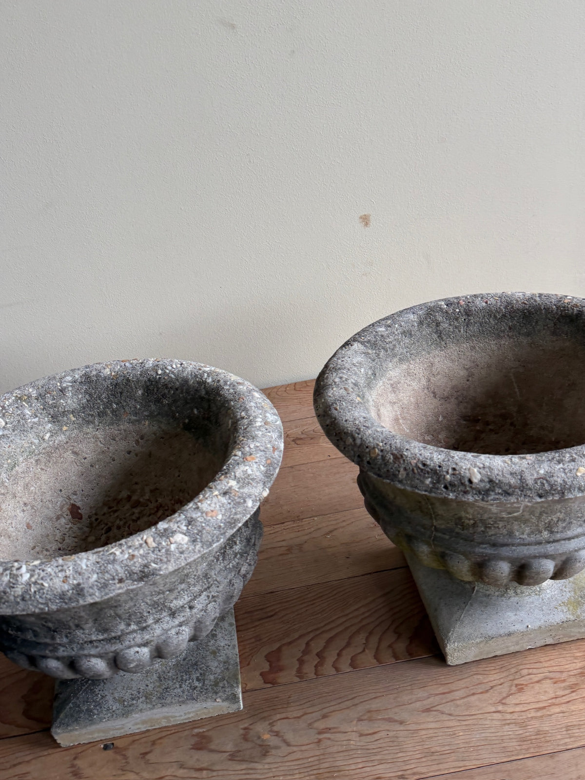 Concrete planters. Sold individually.