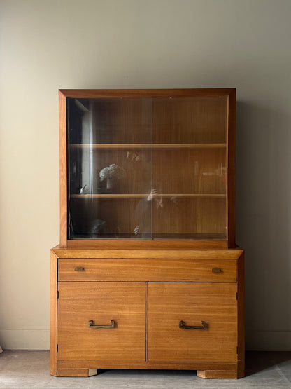 Walnut display hutch