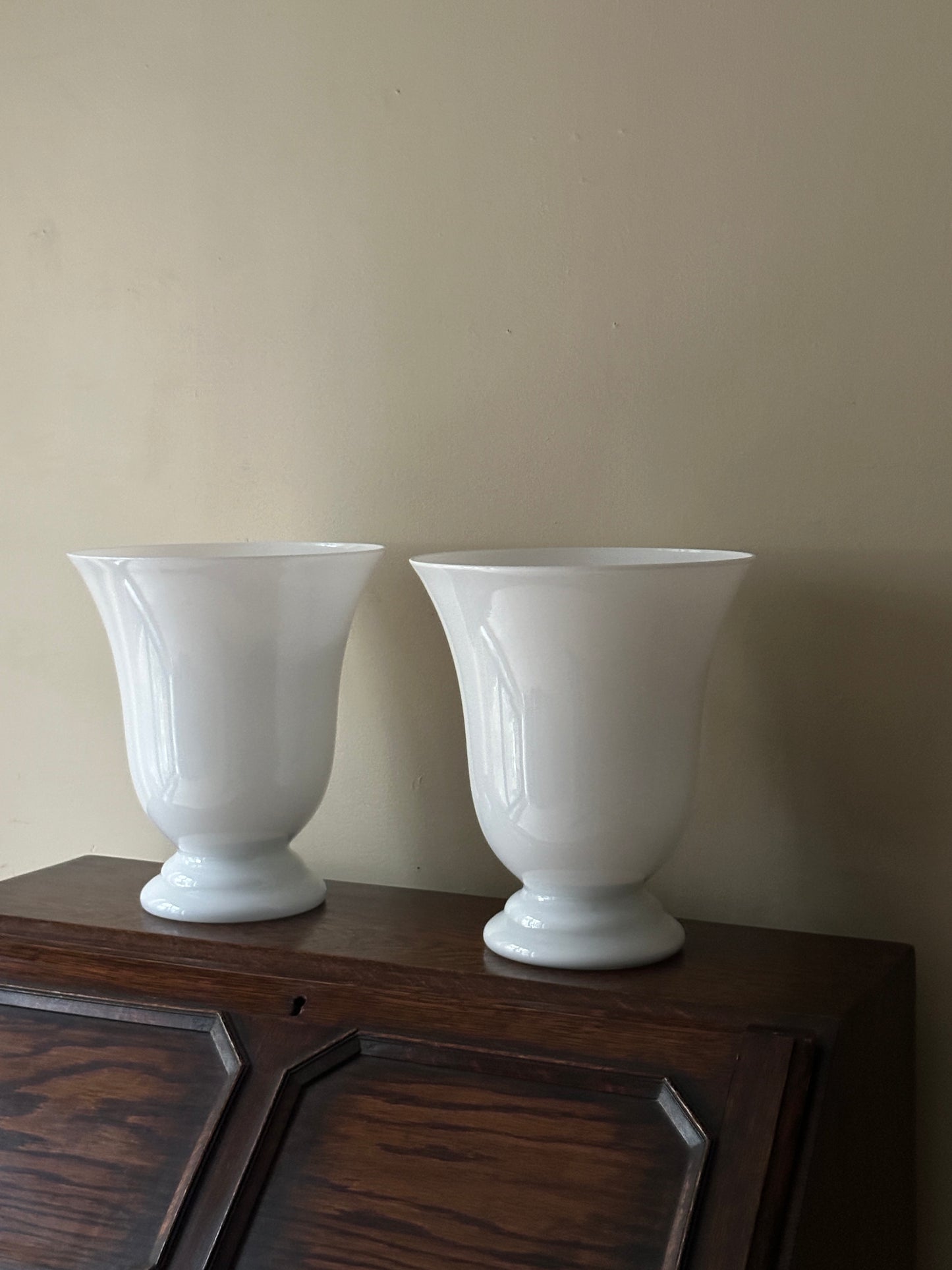 French white glass table lamps