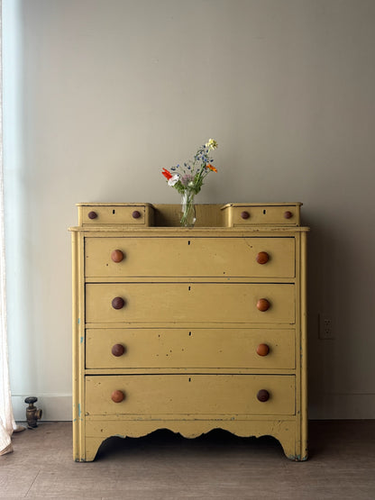 Yellow painted pine dresser