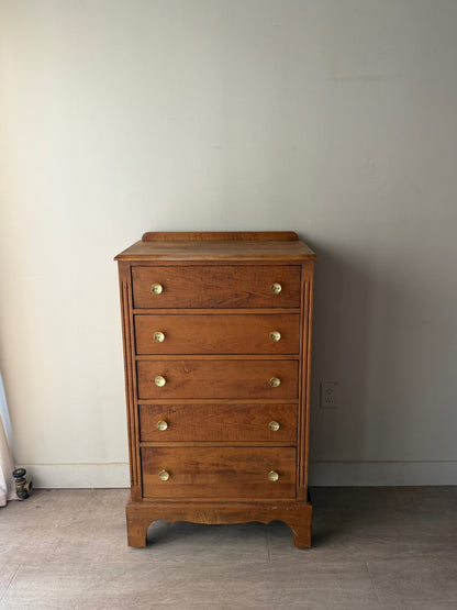 Maple tallboy dresser