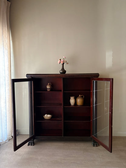 Empire mahogany display cabinet