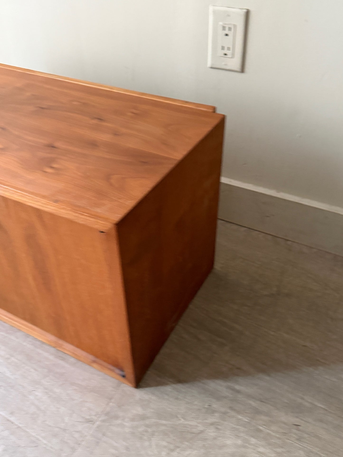 Walnut floating cabinet