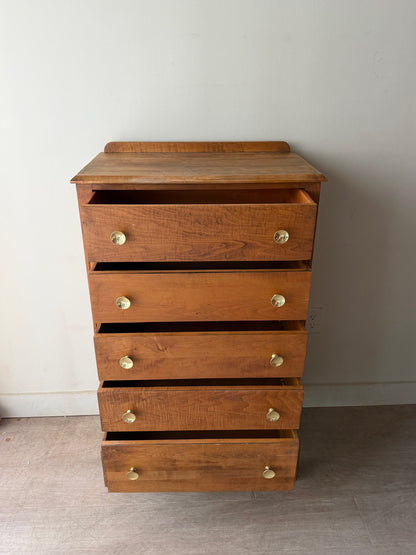 Maple tallboy dresser
