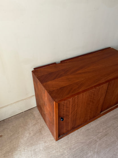Walnut floating cabinet