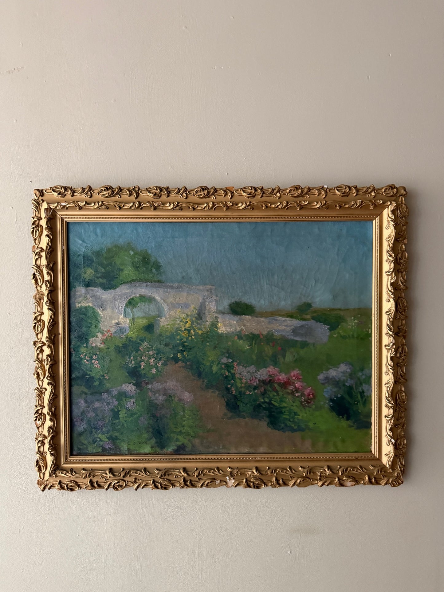 Landscape by J.C. Stahr. Signed.