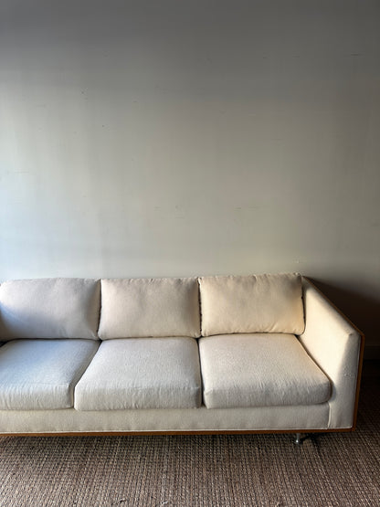 Maurice Villency sofa with wood panels
