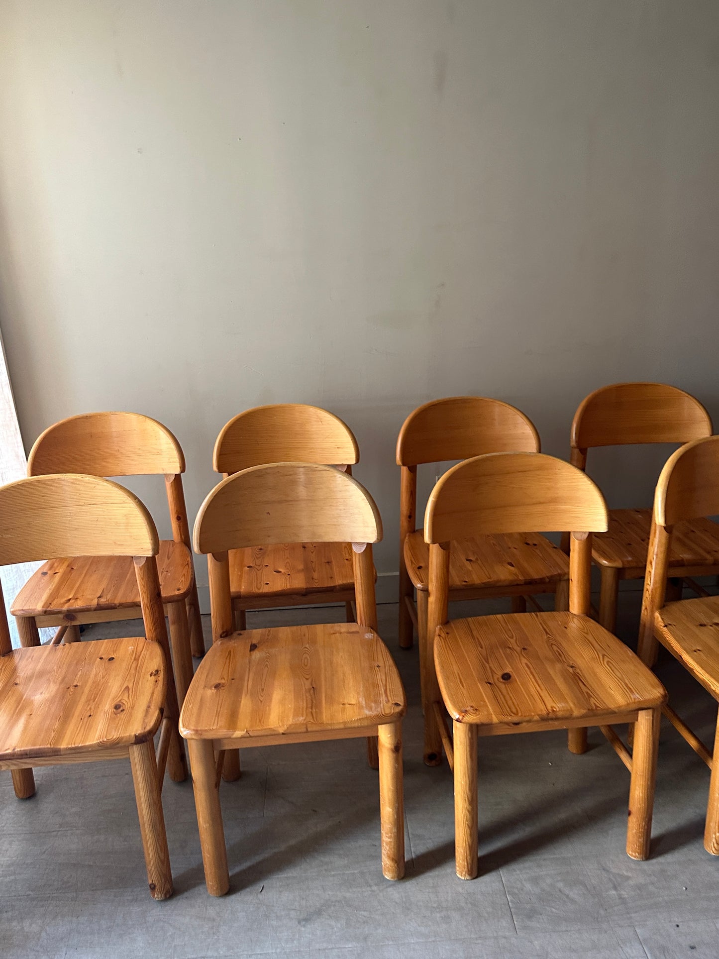 8 Rainer Daumiller Pine chairs. Sold in sets of 2.