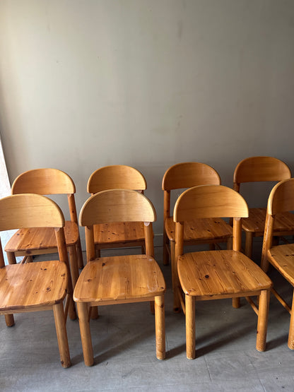 8 Rainer Daumiller Pine chairs. Sold in sets of 2.