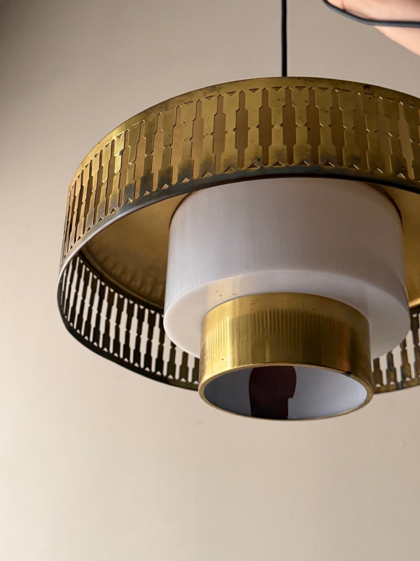 Swedish brass pendant light