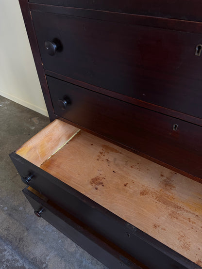 Mahogany tallboy dresser